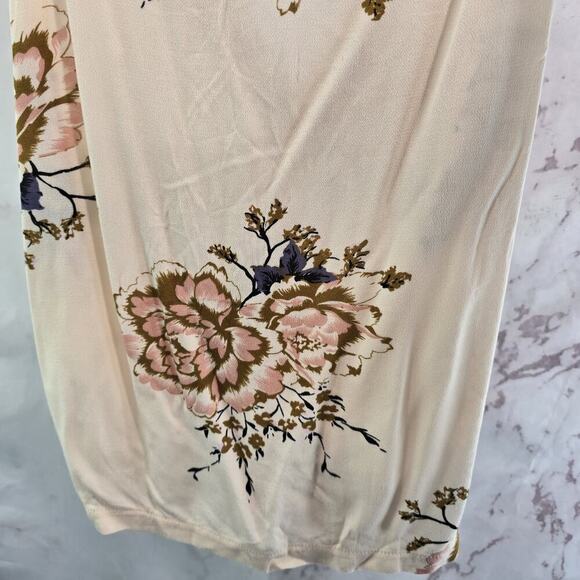 Anthropologie Top Womens Small Pink Floral Cami Tank Adjustable Blouse Bishop - Picture 7 of 10
